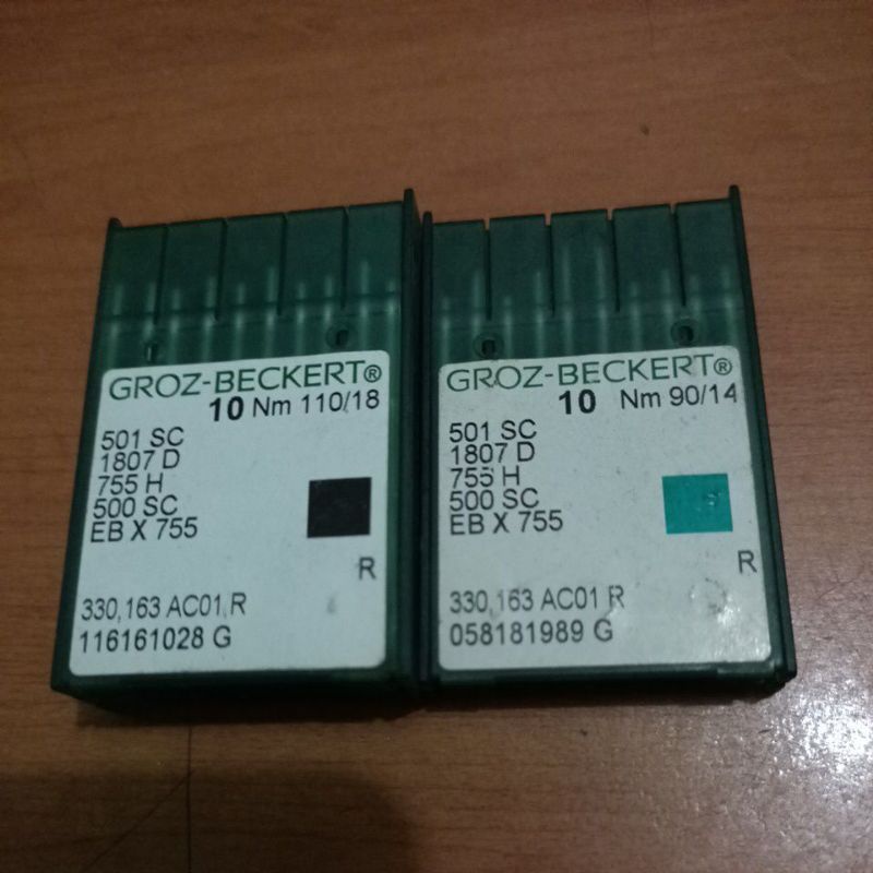 Jarum REECE 501 SC/ EB x 755 nomor 14,18 isi 10 jarum