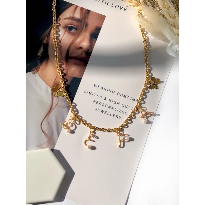 WEARINGOUMAIMA - Custom Titanium Wire Letter Choker