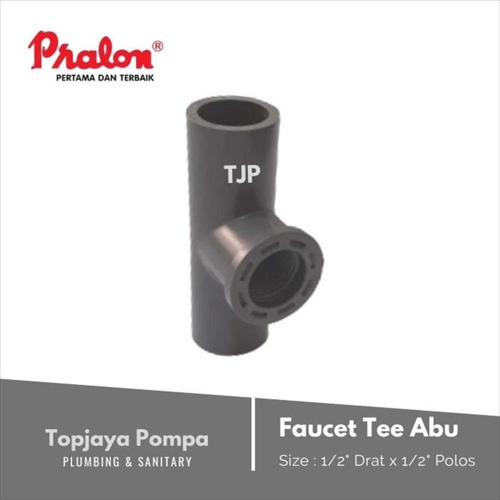 FAUCET TEE PVC AW PRALON 1/2&quot; Abu