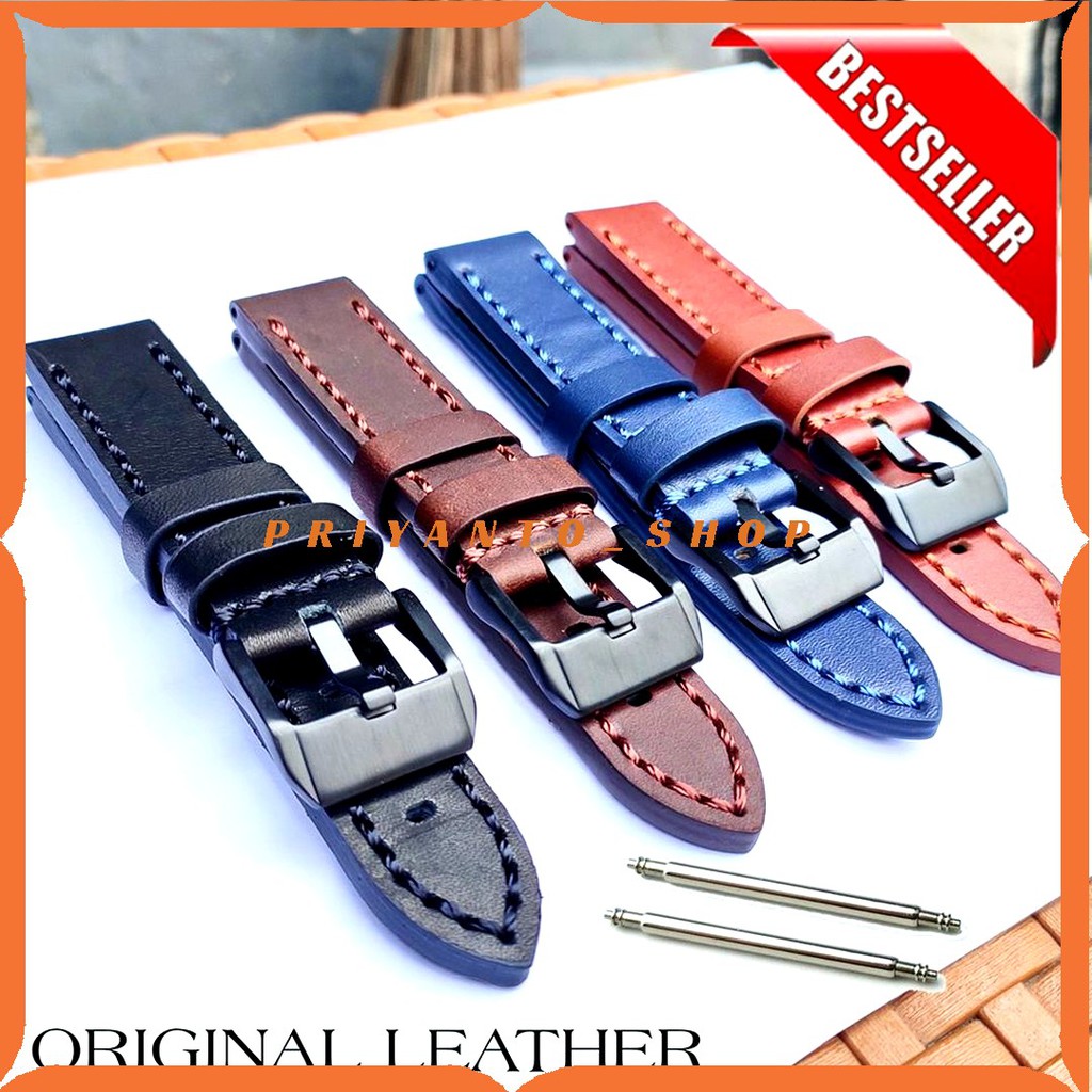 STRAP TALI JAM TANGAN LEATHERS NAUTICA KULIT ASLI 22MM 24MM STRAP KULIT ASLI