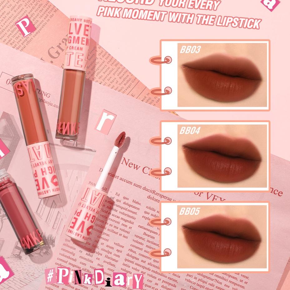 (READY STOCKI) Pinkflash Pink Flash Silky Velvet Lip Cream Lipstick PF-L04 lipstick lipstik ombre ve