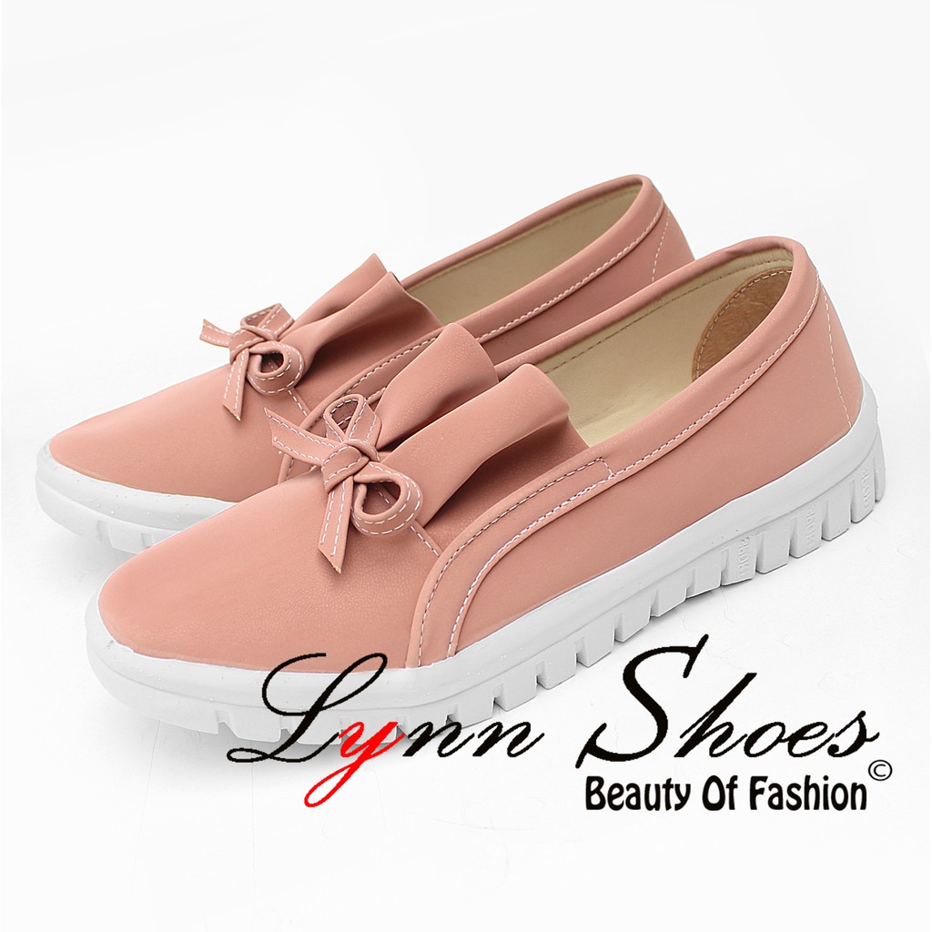 Lynn Sepatu Slip On Wanita K12MG - Coklat / Hitam / Pink