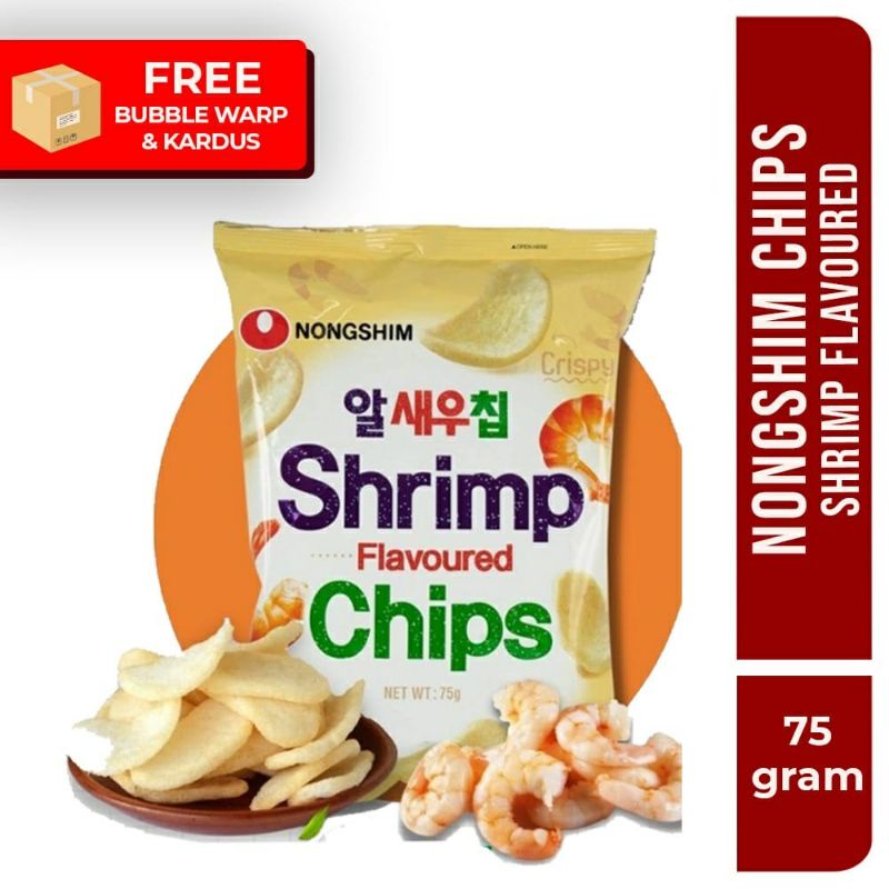 

Nongshim Chips Shrimp Flavoured 75 g Keripik Import Korea