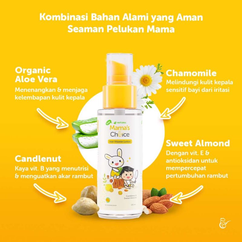 Mama's Choice Baby Hair Vitamin Lotion | Lotion Rambut Bayi | Baby Hair Care | Losion Rambut Anak