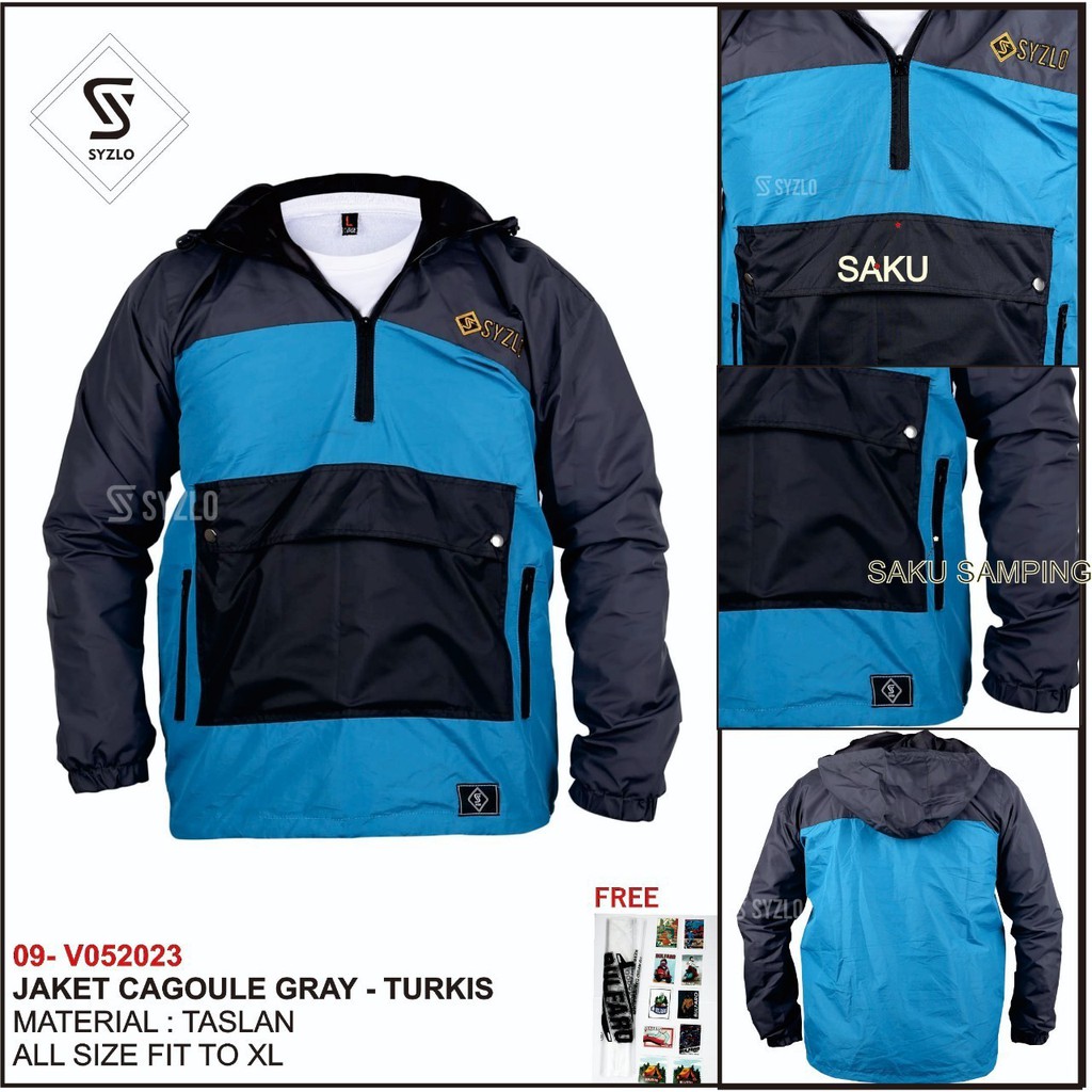 JAKET CAGOULE PRIA | JAKET SIMPLE PRIA | JAKET CAGOULE SAKU DEPAN | JAKET CAGOULE SIMPLE PRIA