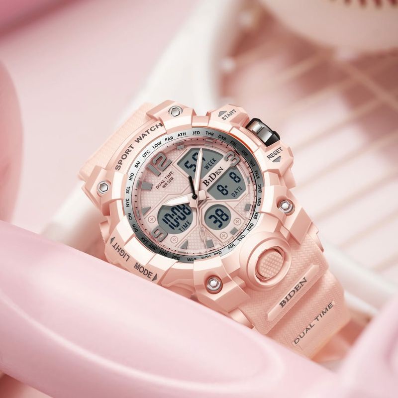 Jam Tangan Wanita Sporty Kasual Bisa COD Multifungsi Silikon