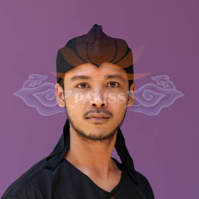 Blangkon Ikat Iket Sunda Polos Hitam Dewasa - Blangkon Ikat Sunda Polos Simple Dewasa