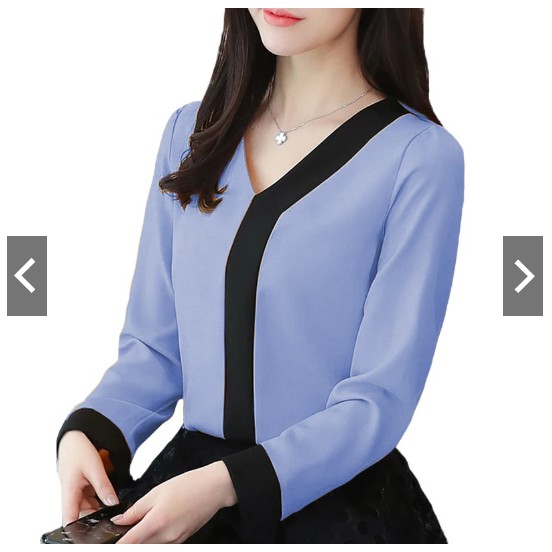 Fifi Fashion Blouse Tangan Panjang Wanita Gaya Korea Model Terbaru Titin