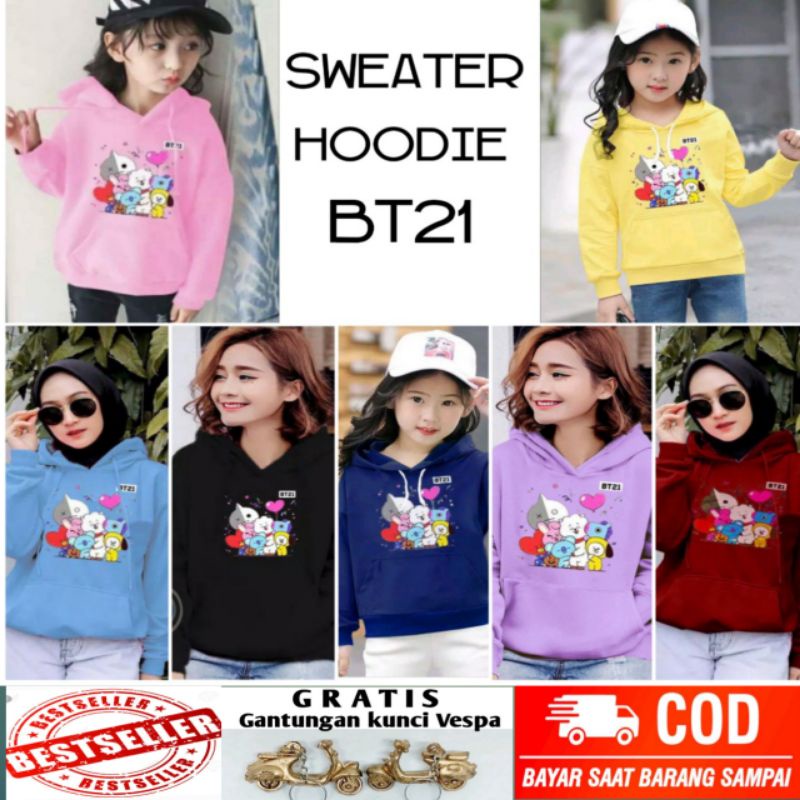 Sweater Hoodie BT21 Sweater Hoodie BTS Hoodie BT21 Hoodie BTS Hoodie BTS Anak Hoodie BT21 Anak