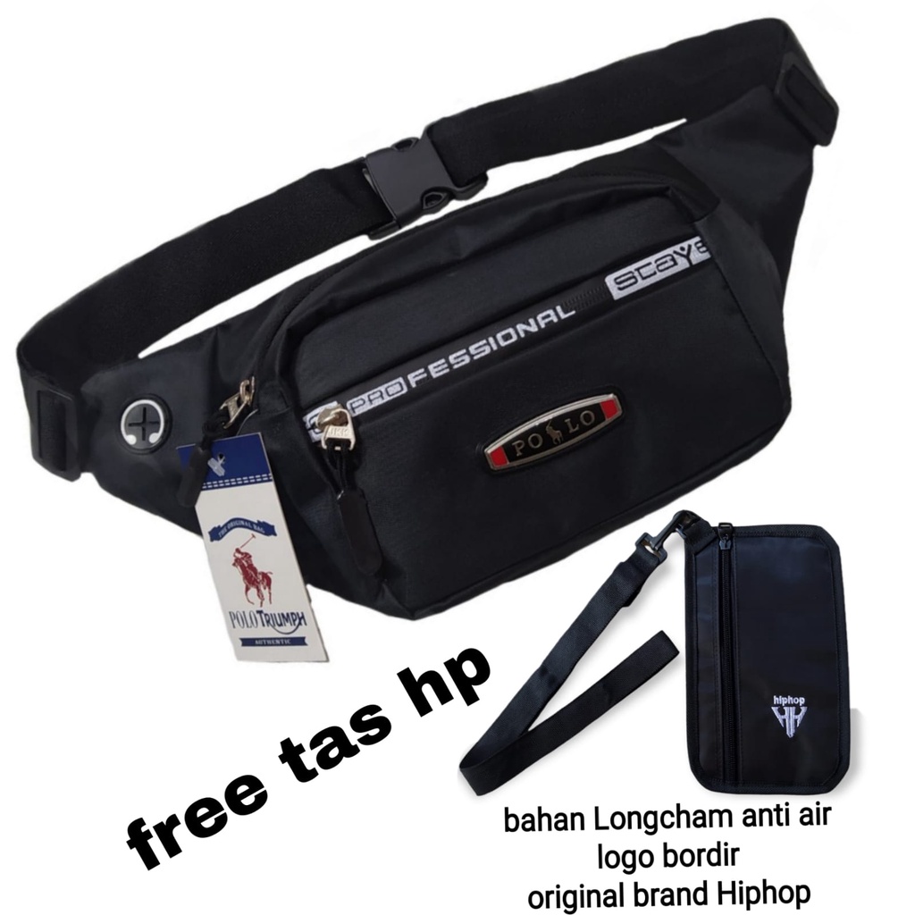 Waistbag pria gaul bahan anti air Tas Selempang Outdoor waterproof