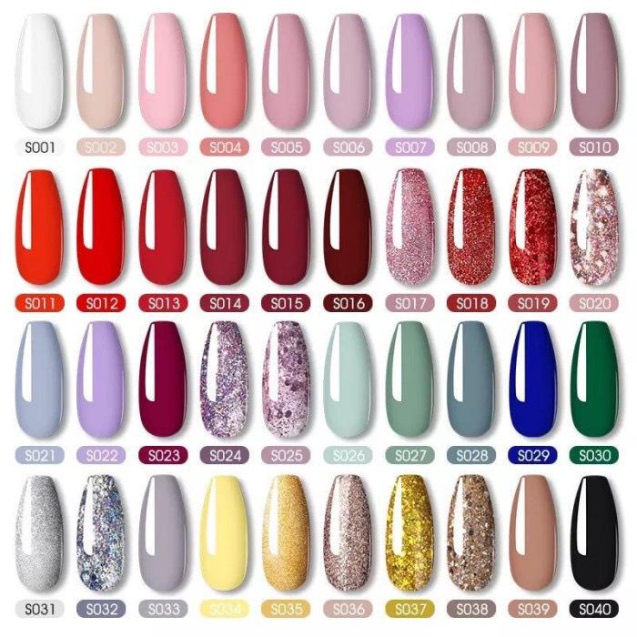 (S1-40) ROSALIND GLITTER Gel Nail Polish UV Led Plastic Bottle Nail Art / Kutek Gel Kuku / Cat Kuku