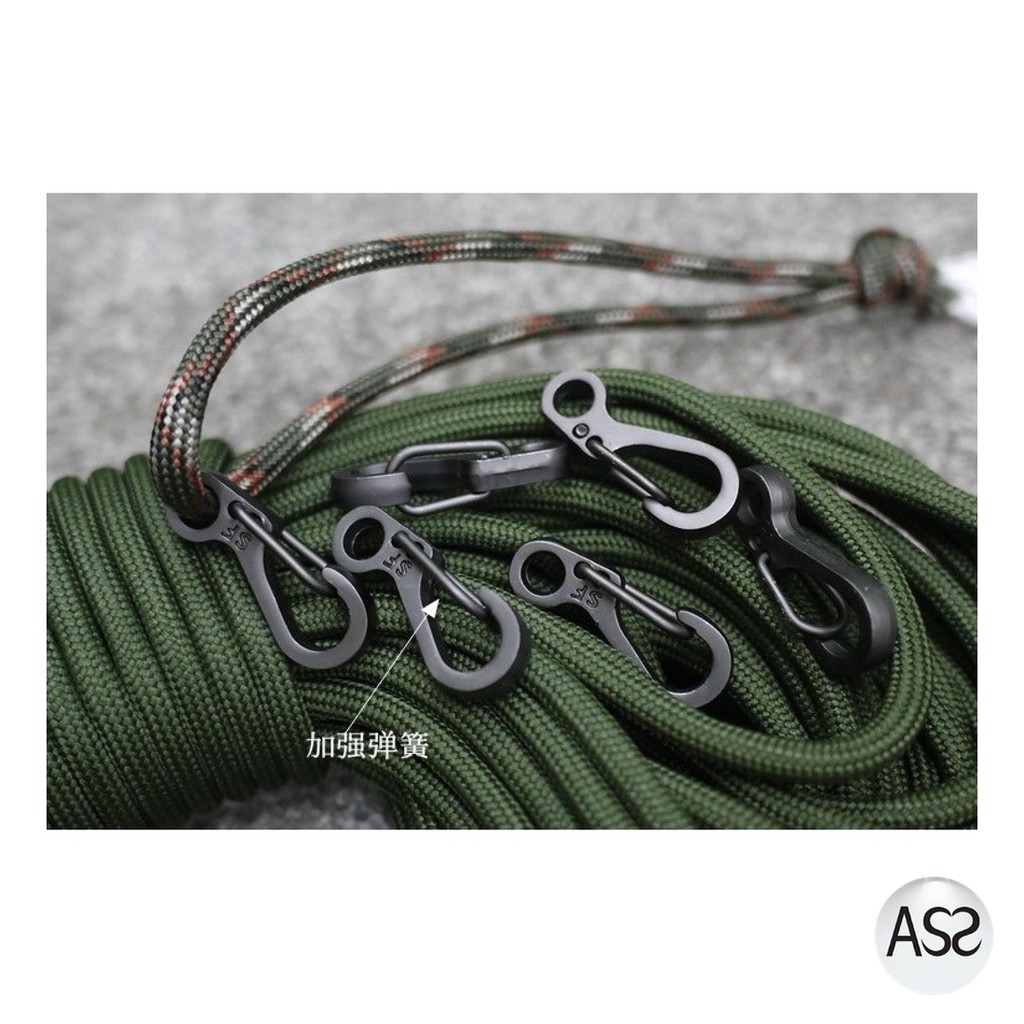 ASS Shop - Mini Spring Keychain Hanging Buckle Quickly Key Ring Carabiner / Alat Bantu Tali