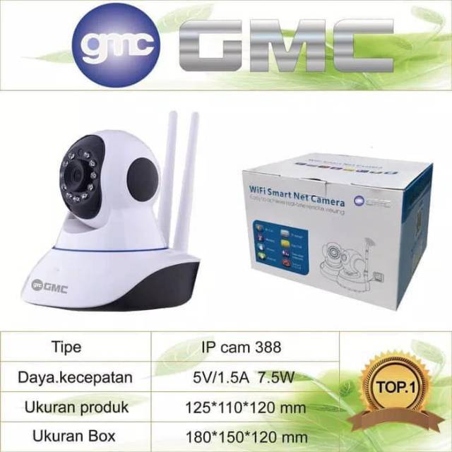 Camera CCTV GMC 388 IP Camera CCTV Wairless Wifi Scurity Infrared