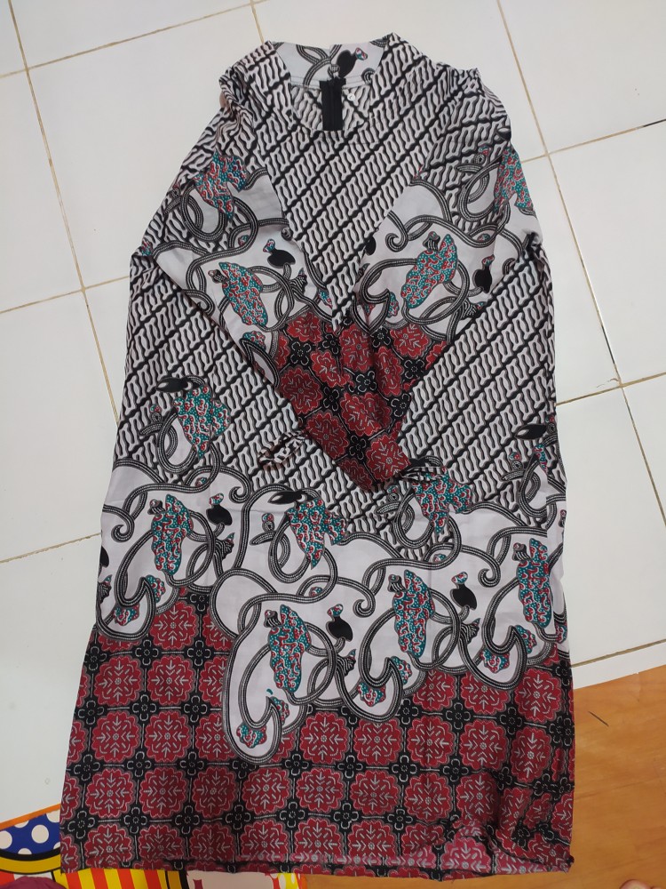 Terlaris Serut Genes Jelita Tunic Navbor Yelbor Whitbor Creambor Tunik Batik Modern Hrb030 Dolbi Dob