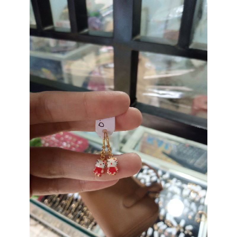 Anting Hello Kitty Anting Anting Emas Asli Anting Anak Anting Bayi Anting Karakter Kado Anak Murah