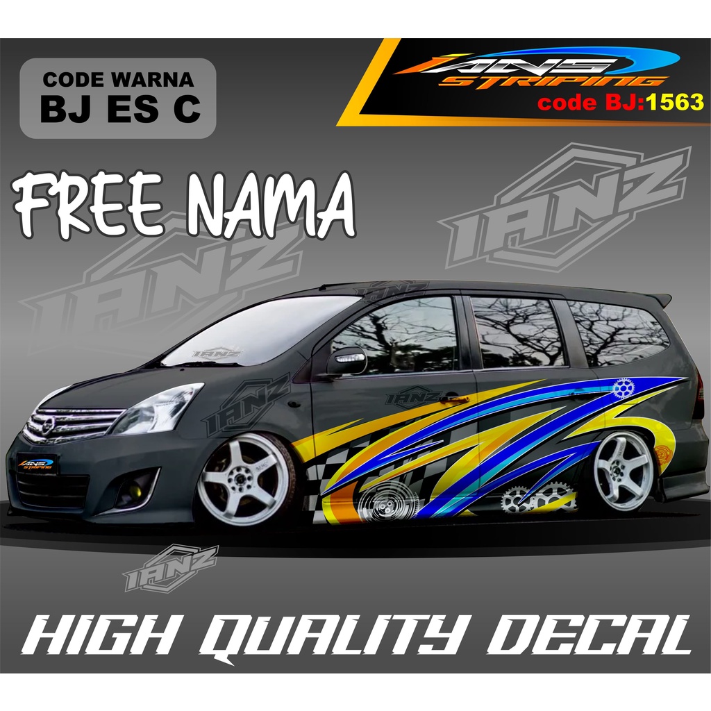 DECAL STIKER MOBIL GRAND LIVINA / STIKER MOBIL AVANZA TERBARU / DECAL STIKER XENIA / STIKER MOBIL ALPHARD