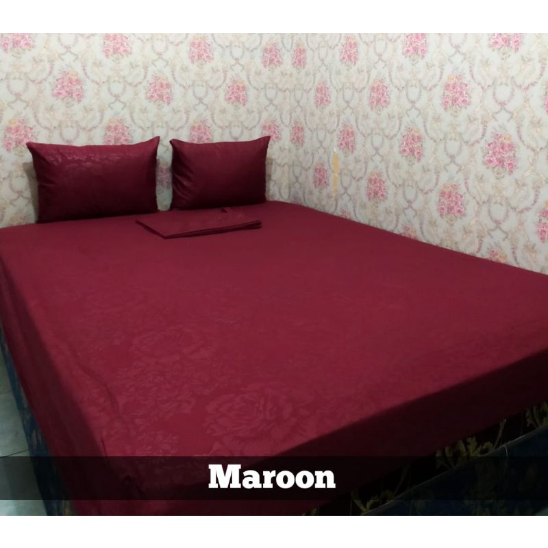 Sprei polos 180 &amp;160 Seprai Murah polos embos 2Sarban +2Sargul Sprei homemade seprei aesthetic Bedcover hotel kost