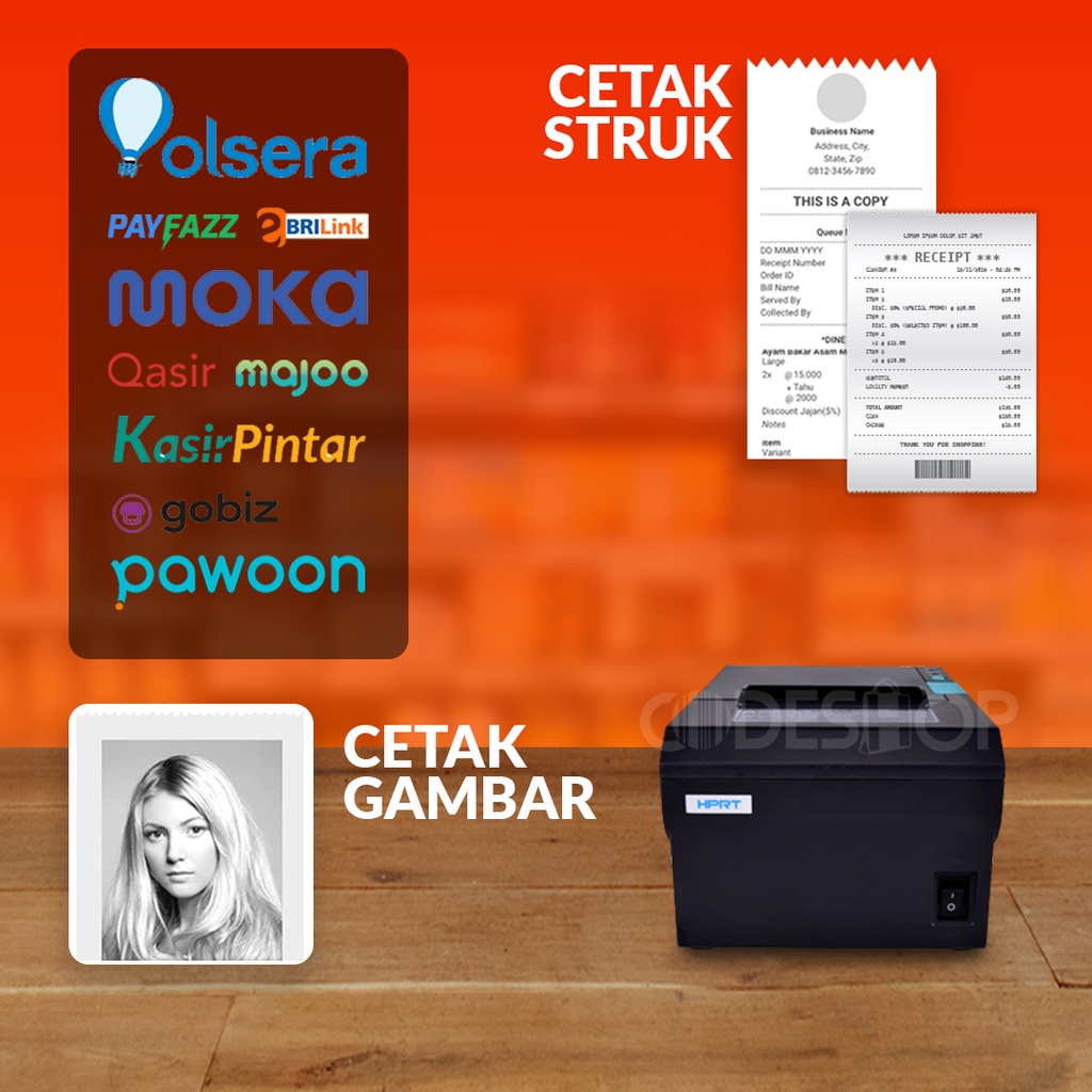 HPRT TP805L Printer Cetak Struk Kasir Thermal 80 mm