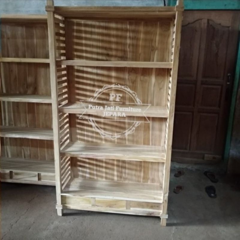Rak buku tempat boneka /tas/sepatu bahan kayu jati