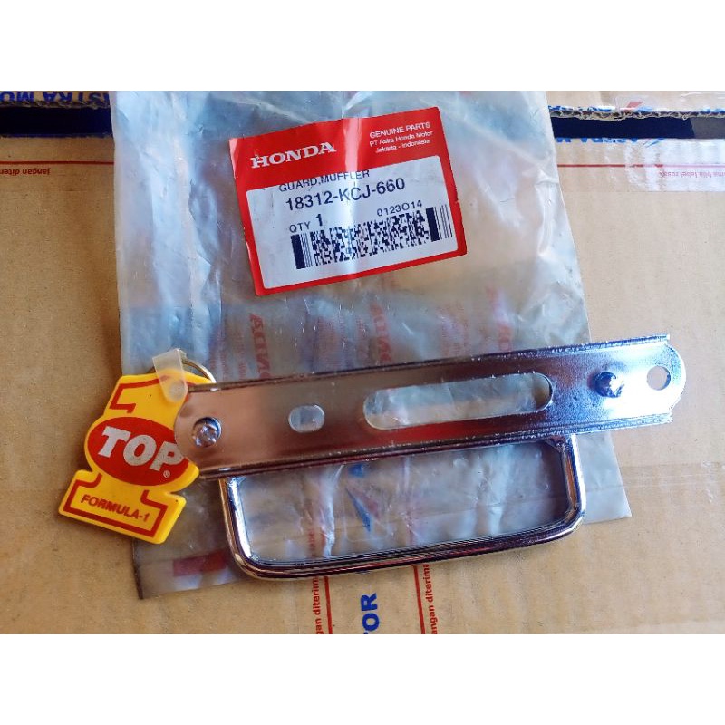 Bracket Pelindung Knalpot / Cover Knalpot Atas Honda Tiger Revo Ori Original AHM 18312-KCJ-660