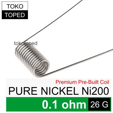 Pure Nickel Pre-Built Coil 0.1 ohm 26 awg | Ni200 nikel wire ni-200