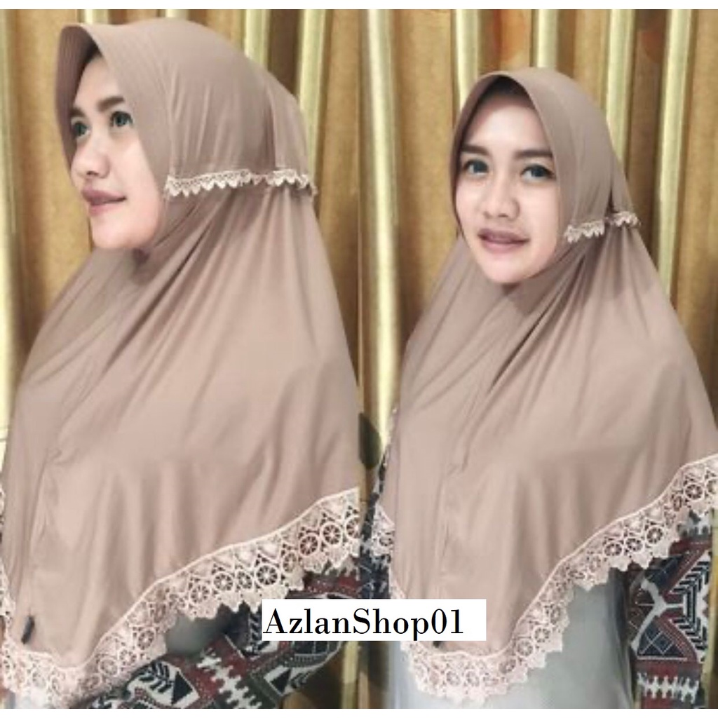 KERUDUNG BERGO JILBAB SERUT RENDA 2 muslimah dengan warna terindah TERLARIS!!!! DENGAN JAHITAN RAPIH