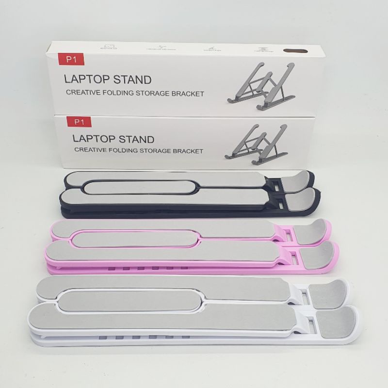 Laptop Stand P1 / Holder Notebook IPAD Macbook Stand Meja Lipat / Dudukan Laptop Universal