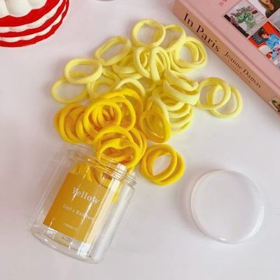 ☛TK☚ R612 50PCS IKAT RAMBUT PONYTAIL ELASTIS WANITA POLOS KUNCIR ALA KOREA TOPLES PLASTIK ISI R613