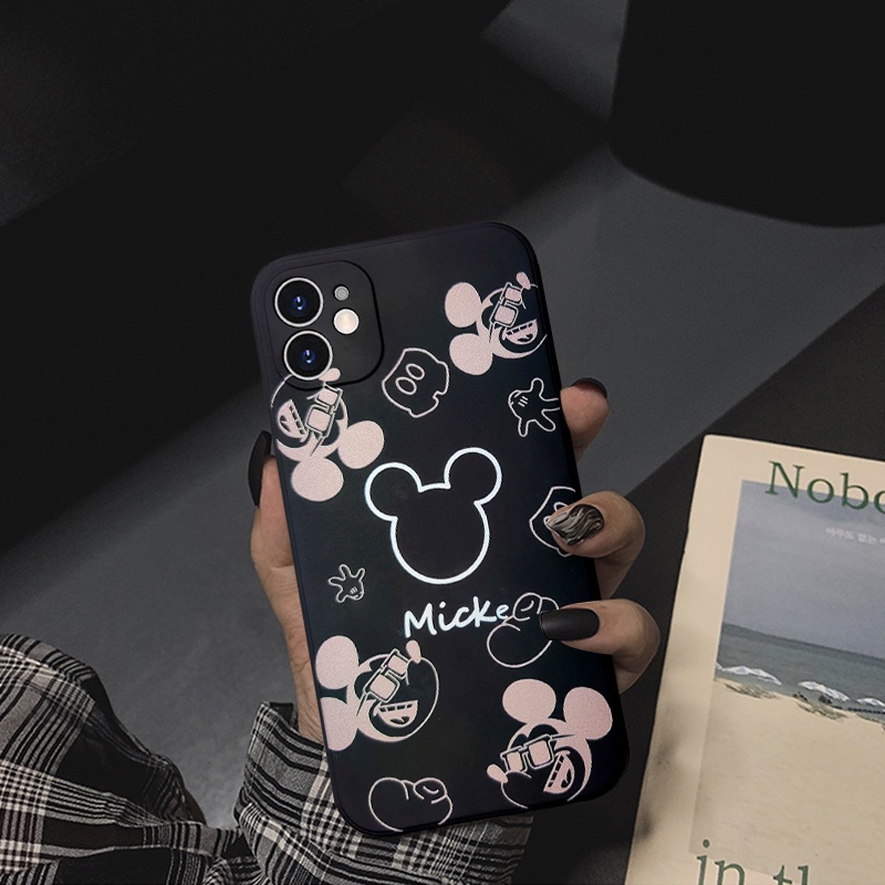 Casing Oppo A7 A95 Reno 6 A15 A15S A16 A5S A12 A5 A9 2020 A3S A12E A74 A35 A94 A53 A33 2020 A54 Reno 5 5F F19Pro A52 A72 A92 Reno 4 4F 4Lite A11K A31 2020 Cute Cartoon Mickey Mouse Soft TPU Back Cover