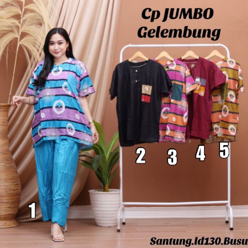 Piyama jumbo baby doll kancing baju tidur murah