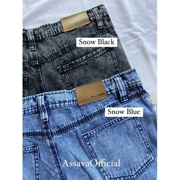 ASSAVA - CULLOTE JEANS SNOW SCARLET - KULOT JEANS HIGHWAIST - VOLCA YASMIN KULOT JEANS - JINS SNOW HIGHWAIST