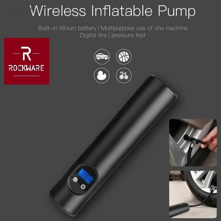 4 ROCKWARE RW-WIP01 - Pompa Angin Elektrik Portabel Ukuran Tangan 150PSI