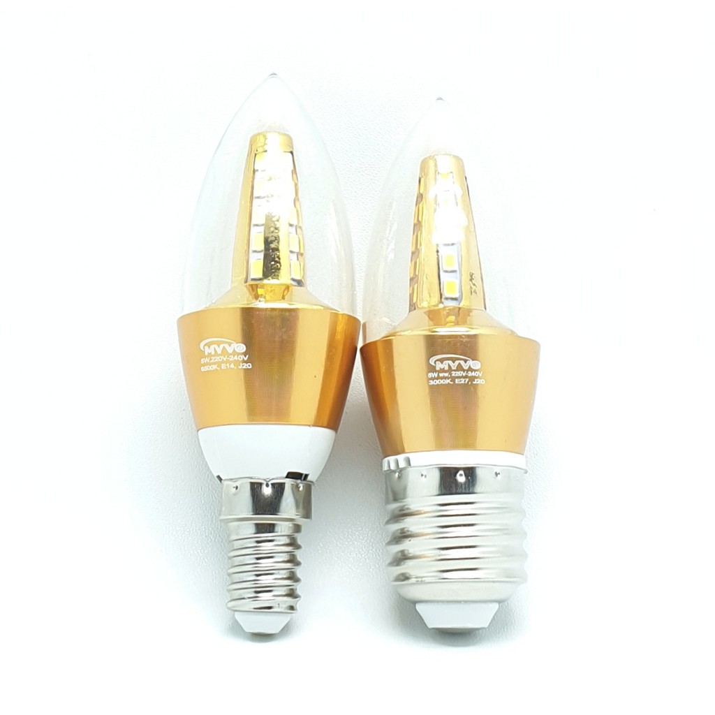 Myvo Mac-100 5W Lampu Led Candle Bohlam 5W 220V Bodi Emas / Lampu Dekorasi