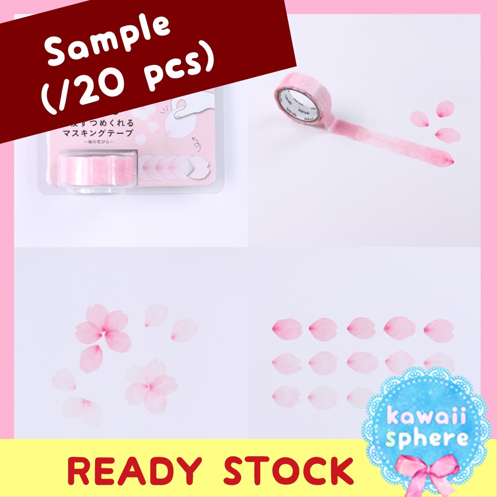 

Washi Tape / Masking Tape / Flake Stickers - Bande Sakura (Sample /20 pcs)