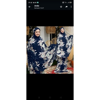 mukena rayon motif bunga