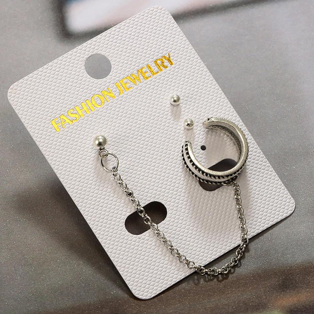 Timekey 4pcs / Set Anting Tusuk Lapis Silver Desain Bola Bulat Untuk Wanita / Anak Perempuan A5K1