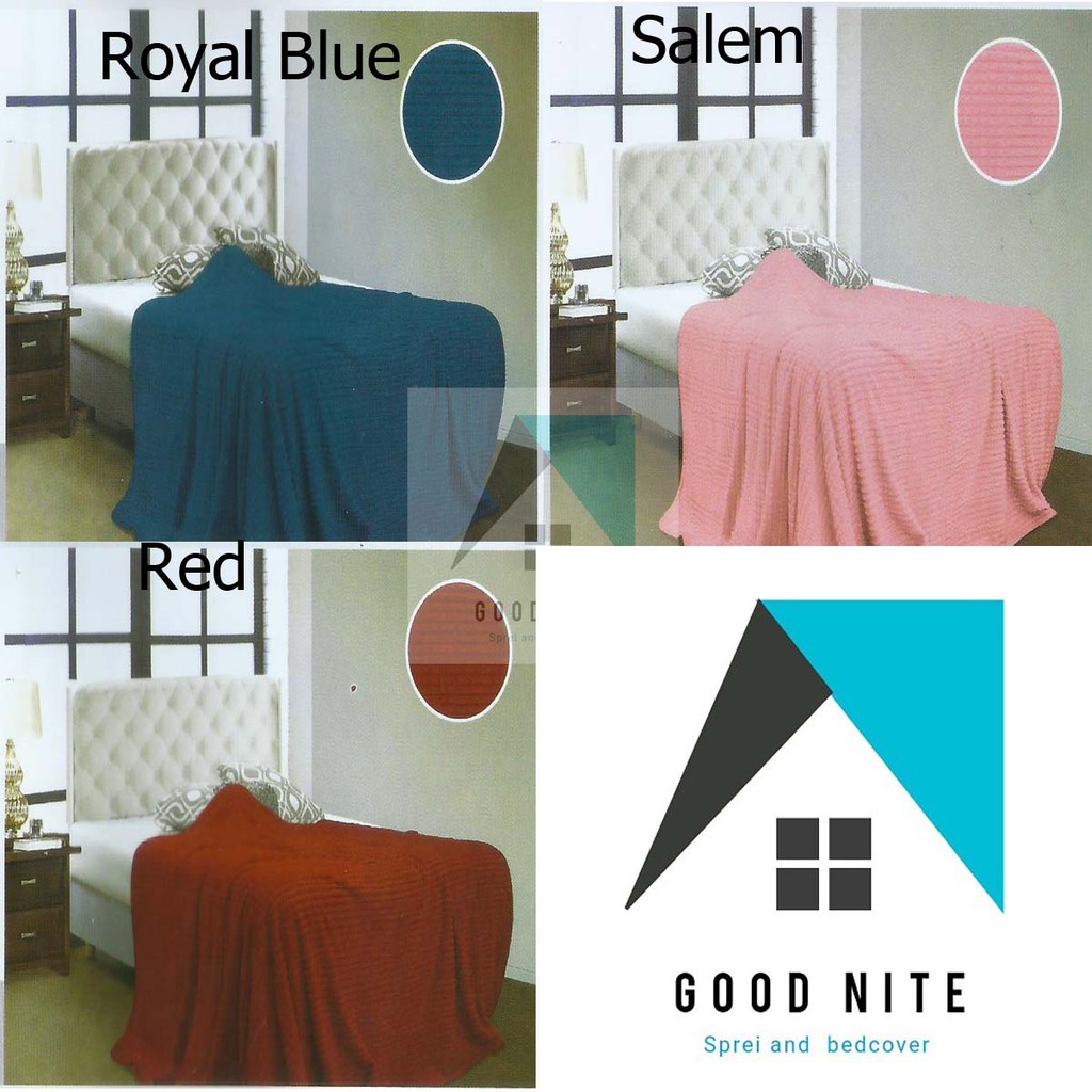 Selimut Blanket Vallery Quincy Polos Rajutan Luxury Aneka Warna Royal Blue