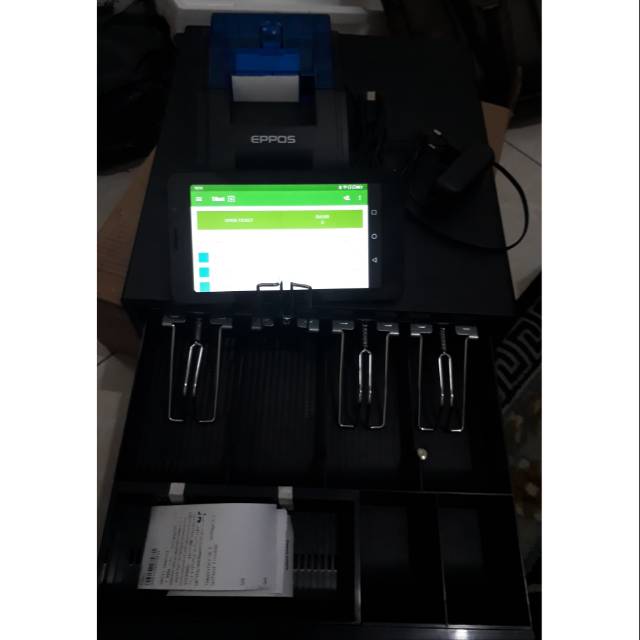 MESIN KASIR FULL SET . PRINTER CASH DROWER TAB APLIKASI KASIR