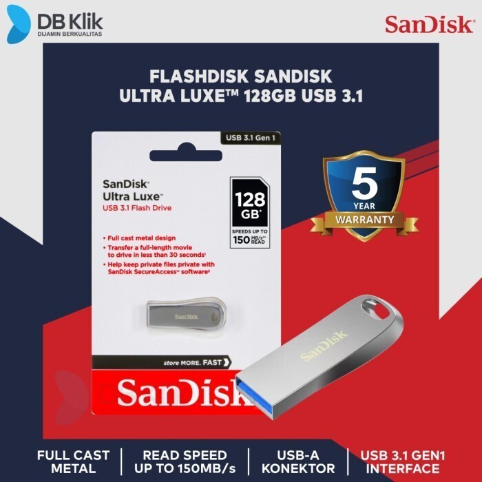 Flashdisk SanDisk Ultra Luxe 128GB CZ74 USB3.1-Sandisk Ultra Luxe 128G