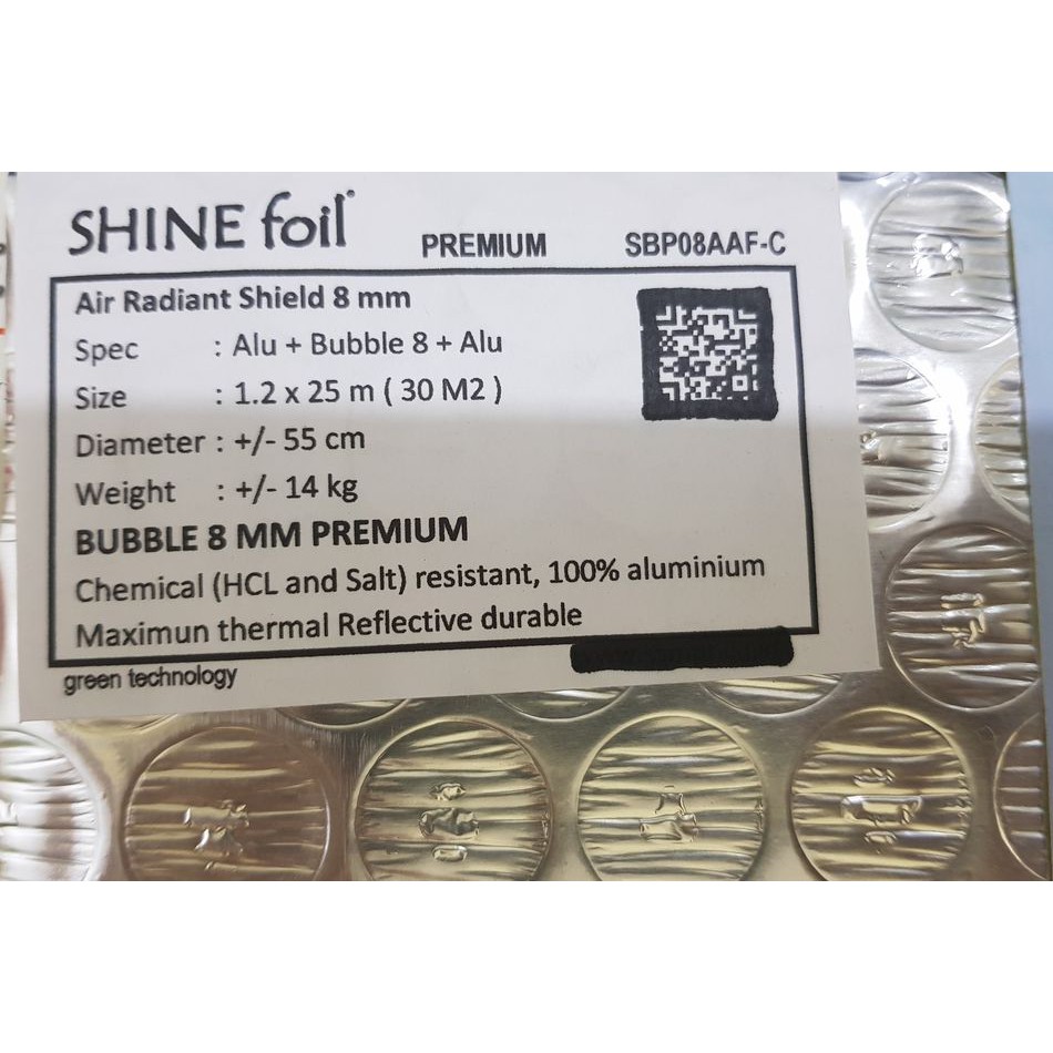 Bubble Foil 8mm Double Aluminium Foil - Peredam Panas Atap