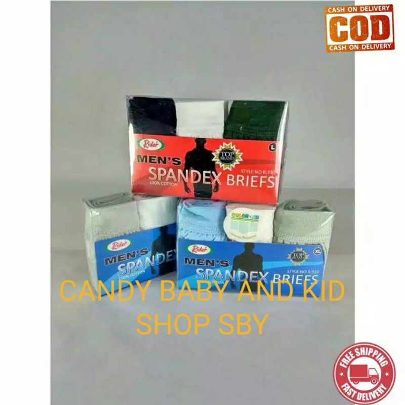 Celana Dalam Rider R310B Spandex Adem Murah Halus Nyaman Sempak CD R 310 BW MR BR