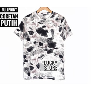 Jual Kaos Distro Pria Putih Coretan / Kaos Fullprint Pria | Shopee