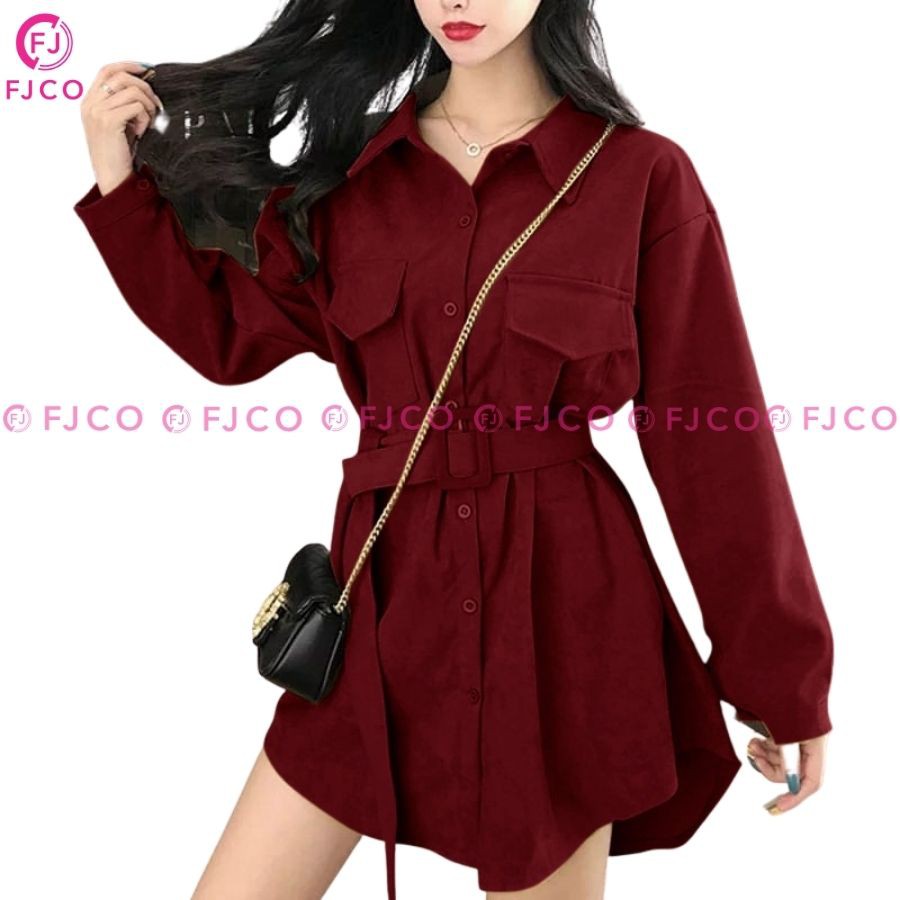 FJCO - Baju Atasan Wanita Terbaru 2022 / Blouse Wanita Kekinian Korean Style / Blouse Katilya-Merah