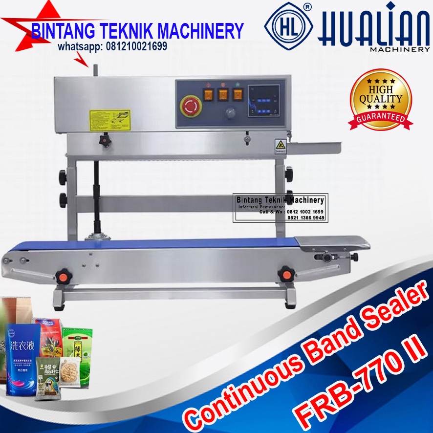 Jual continuous Band Sealer FRB770 II Hualian mesin sealer kemasan plastik bisa 2 posisi