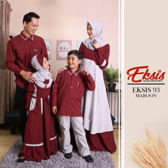 Seply Baju Koko Anak Setelan Sarimbit Keluarga Seply Eksis 93 Maroon