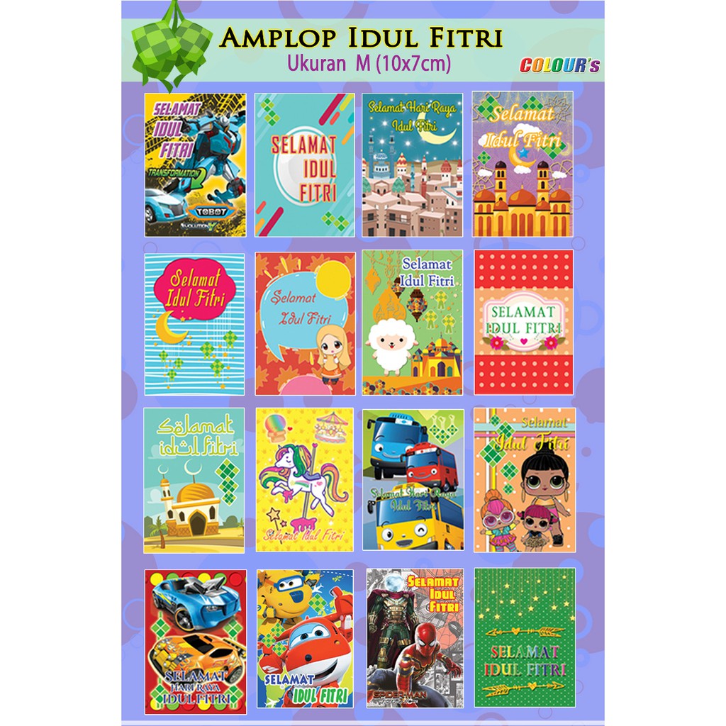 Amplop Lebaran M/ Amplop Idul Fitri/ Angpao Lebaran (Per 10 Pak = 100 lembar)