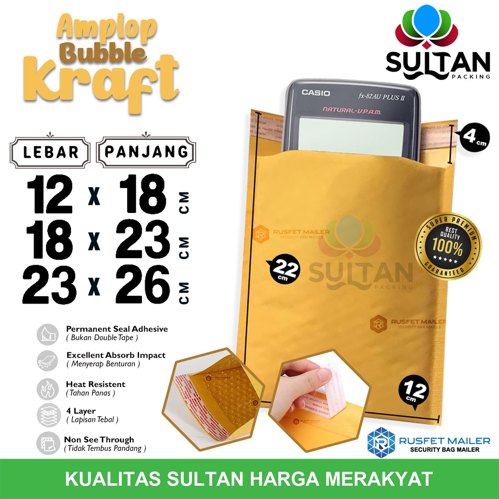 

Amplop Bubble Mailer Kraft Paper Rusfet Envelope Bubble Bag Mailer PREMIUM TERMURAH