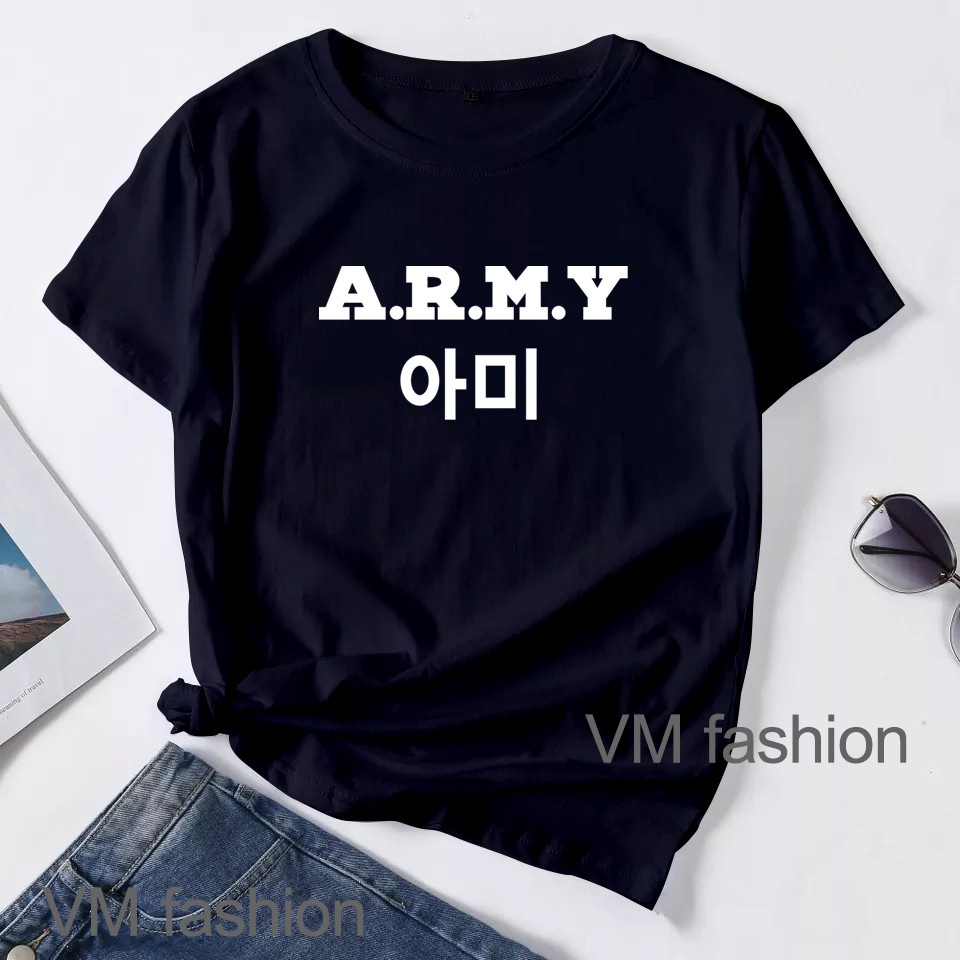 Kaos KPOP ARMY/ Kaos Distro Wanita &amp; Pria S-XXL/ Kaos Korean Style