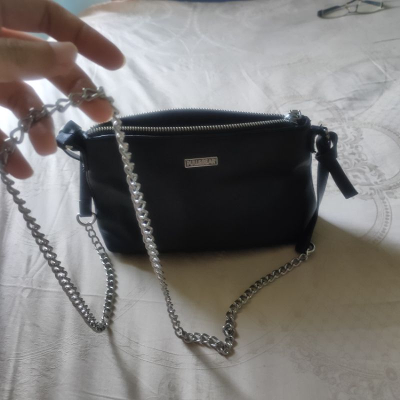 

tas pink putih sling bag