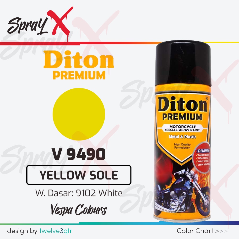 DITON PREMIUM VESPA YELLOW SOLE V 9490 / KUNING VESPA #V9490 400ML - CAT SEMPROT